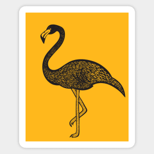 Flamingo bird drawing Sticker